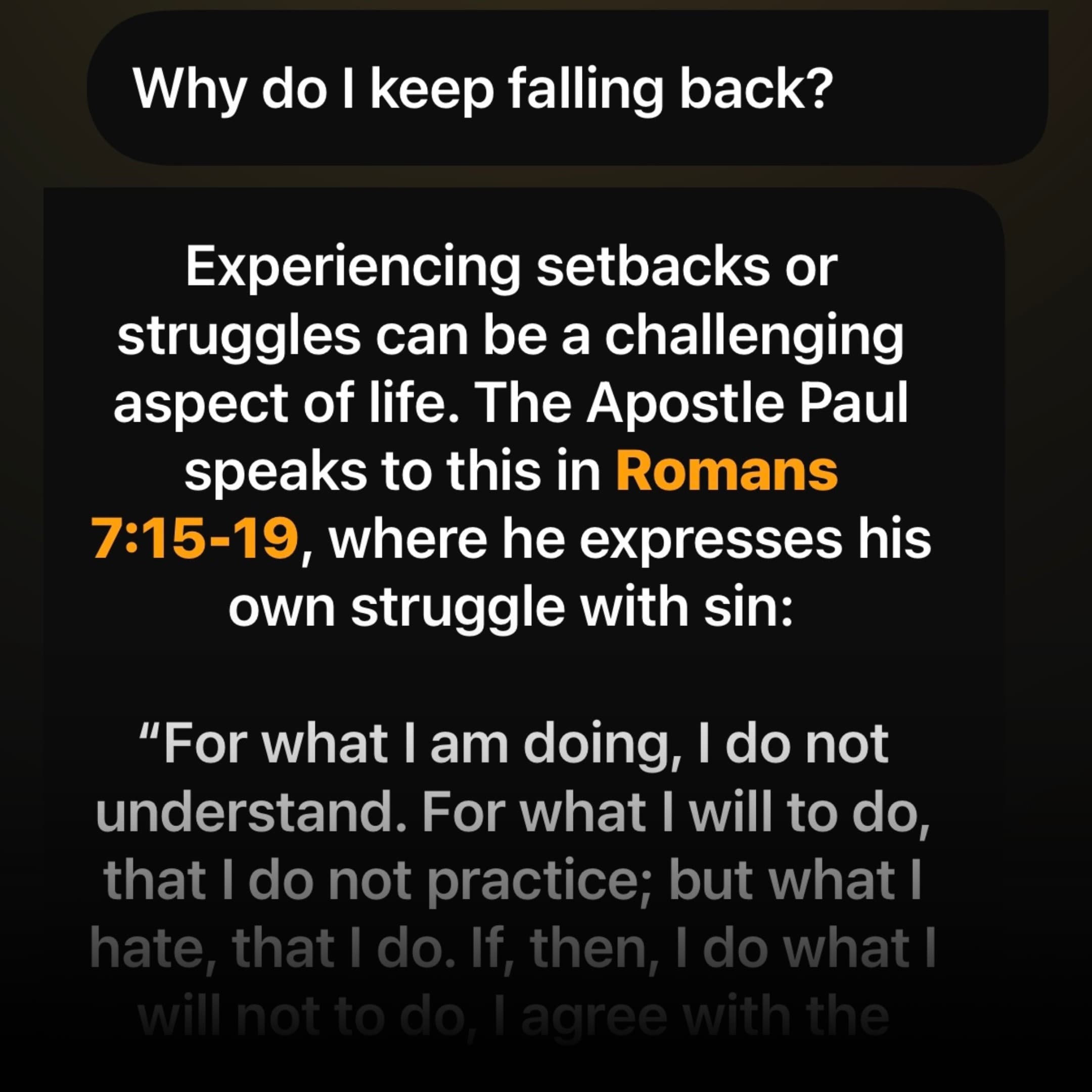 You get a Bible answer